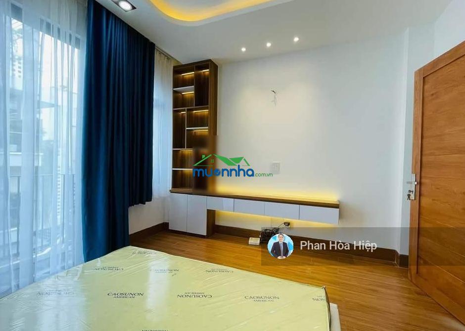 Nhà hxh mới xây nguyễn văn luông 48m2, 4 tầng btct, 4pn 5wc, có hẻm hậu sau nhà, ngay cv bình phú - 3