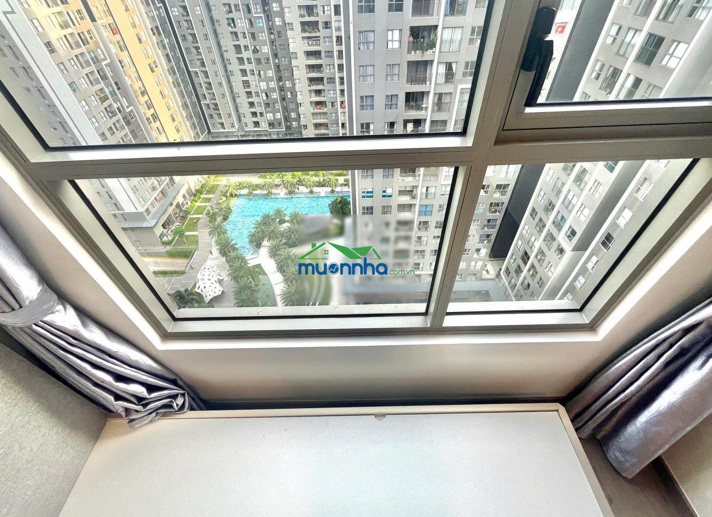 Cho thuê căn hộ 2pn 2wc - 59m2 view hồ bơi, có máy lạnh, tiện ích resort 5 sao