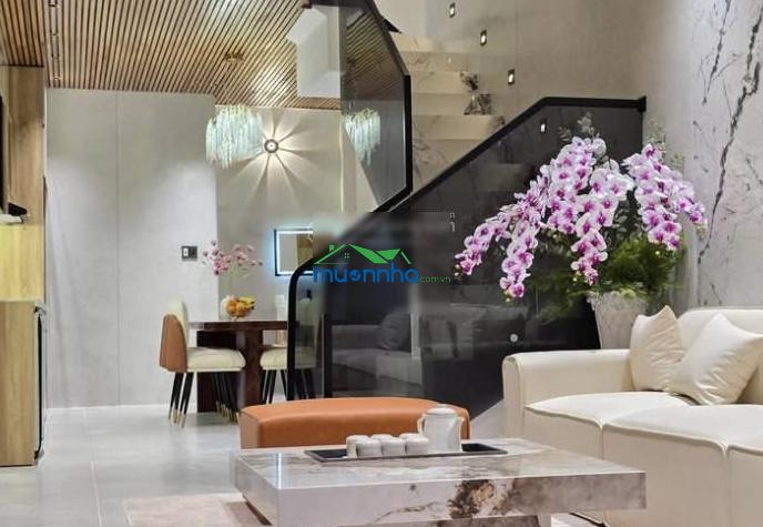 Nhà lê văn thọ - p14 - gò vấp gần cv làng hoa, 5mx13,2m, lầu đúc, 4pn. đang cho thuê 18tr/th