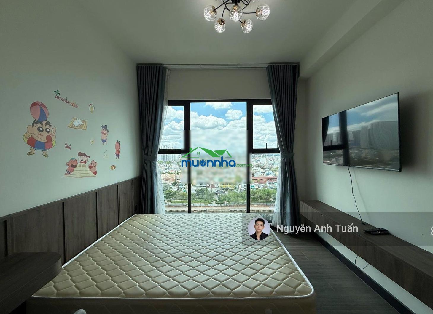 Cho thuê cc de la sol, 18 triệu, 67m2, 1pn, 1wc - view sông, nhà nội thất cao cấp mới 100%
