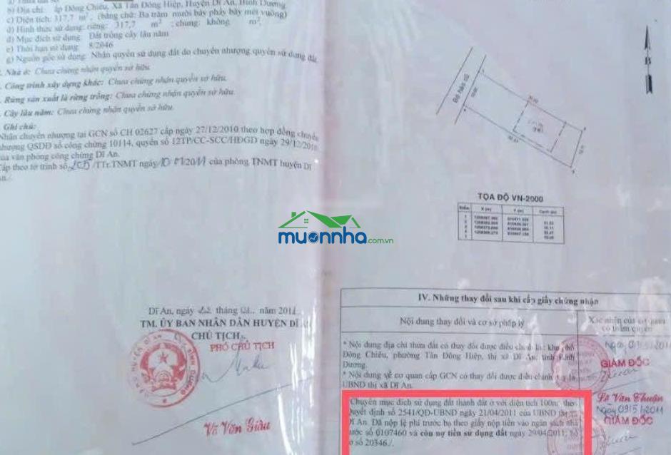 Bán đất 318m2 ngang 10m tặng nhà kho xưởng gần ngã tư chiêu liêu, phường tân đông hiệp, tp dĩ an - 2