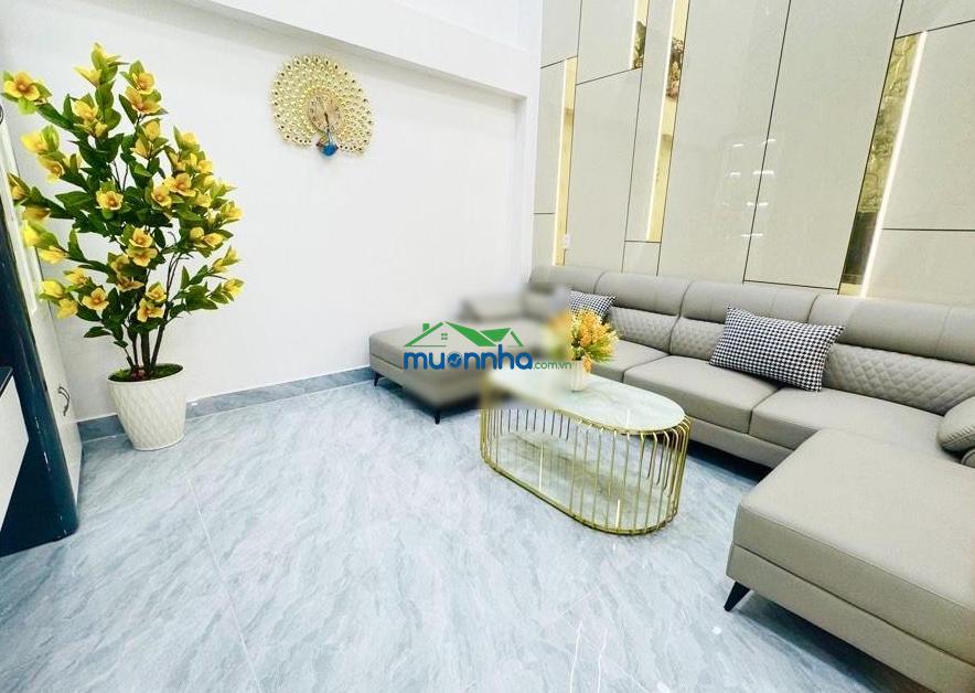 Sát phan huy ích - gò vấp - ô tô tới cửa - nhựa thông - 44.3m2 vuông a4 - 5 tầng - full nội thất - 4