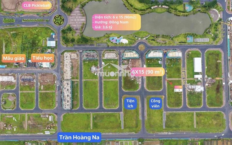 Nền 90m2 - gần hồ - lộ giới 12m - nam long 2 cần thơ