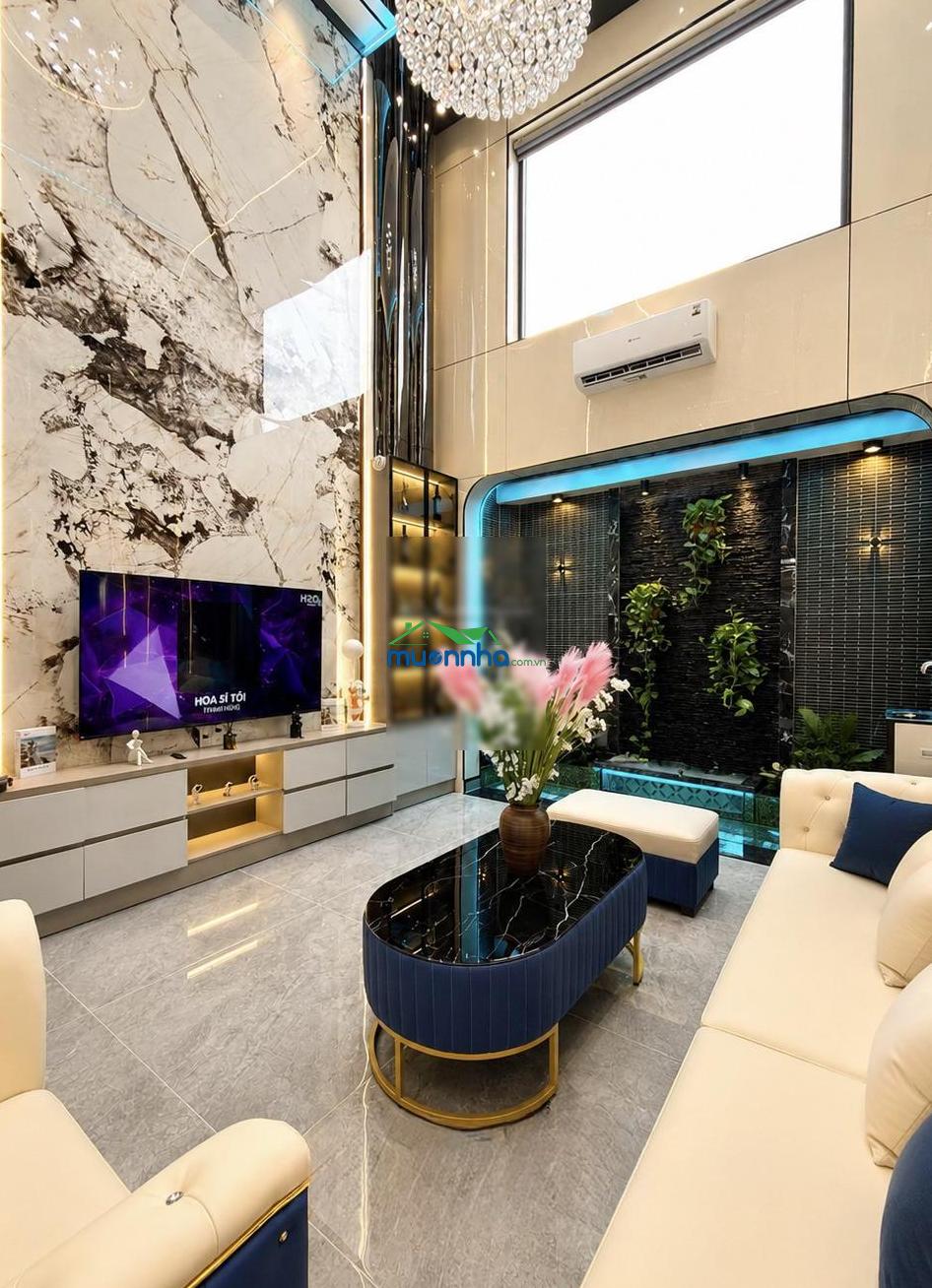 Nhà smarthome đường thông kế bên chợ cây sộp, dt: 4x13m, lửng, 3 lầu, 4pn, gara ô tô, p. thờ, - 2