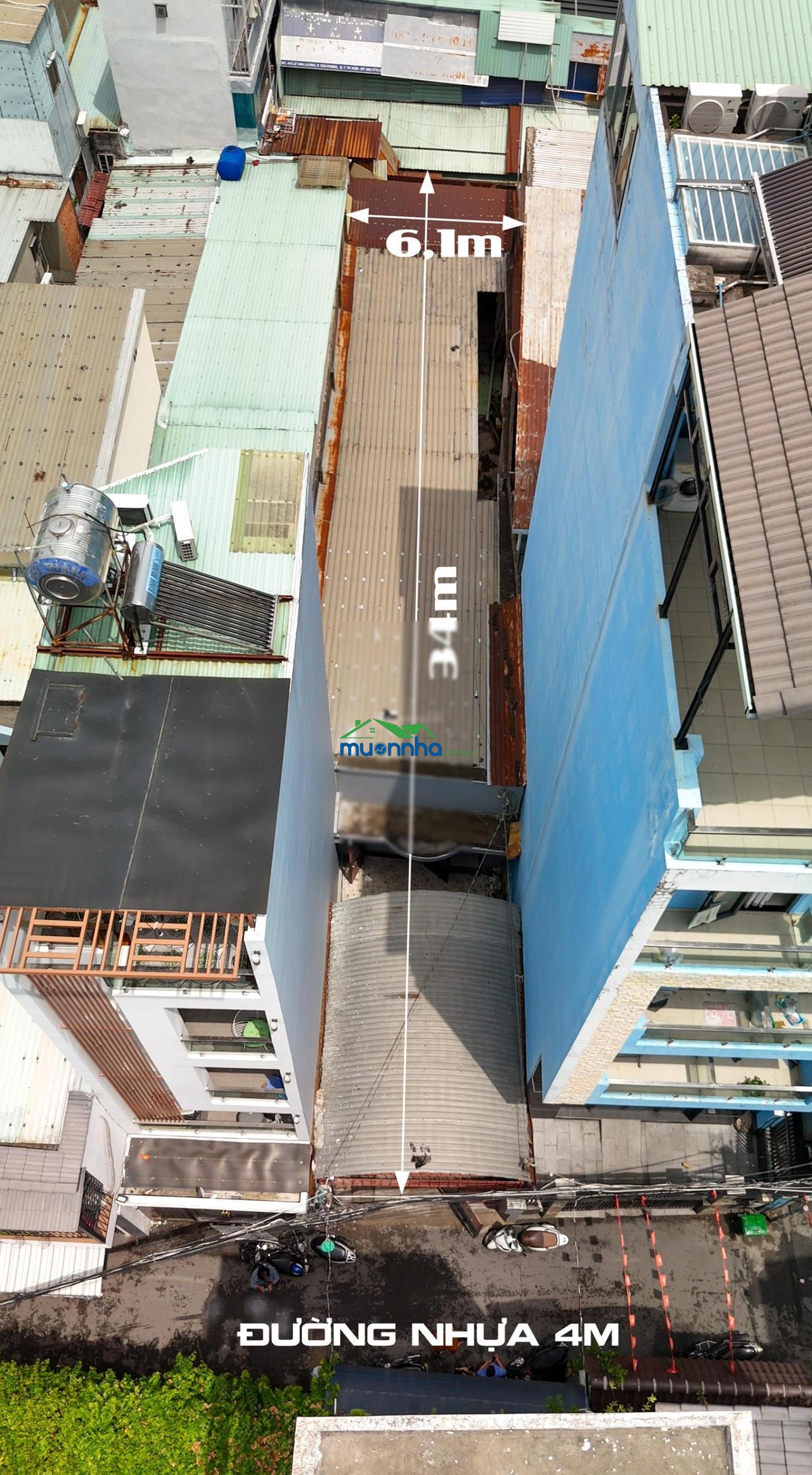 Chỉ 14,9 tỷ (78 triệu/m2) nhà 6,1x34m (190m2) đường nhựa 4m nguyễn thị thập q.7 - 4