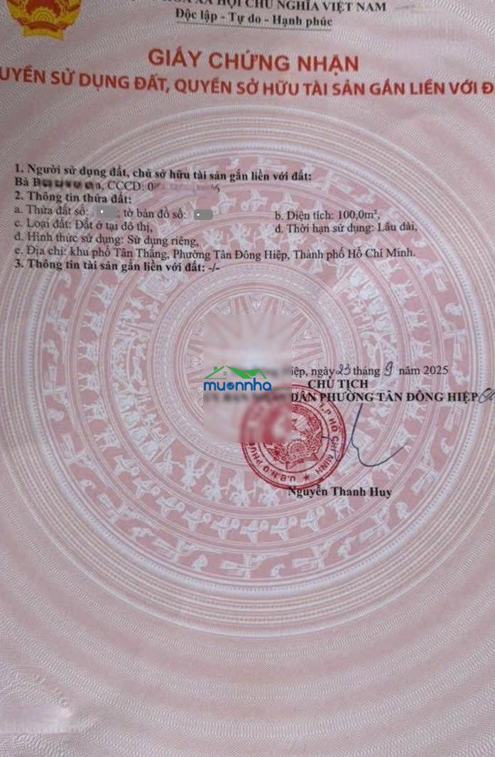 9783 - bán gấp đất kdc biconsi, gần bờ hồ biconsi - 100m2 ngang 5m full thổ cư - đường 14m - 4,15tỷ