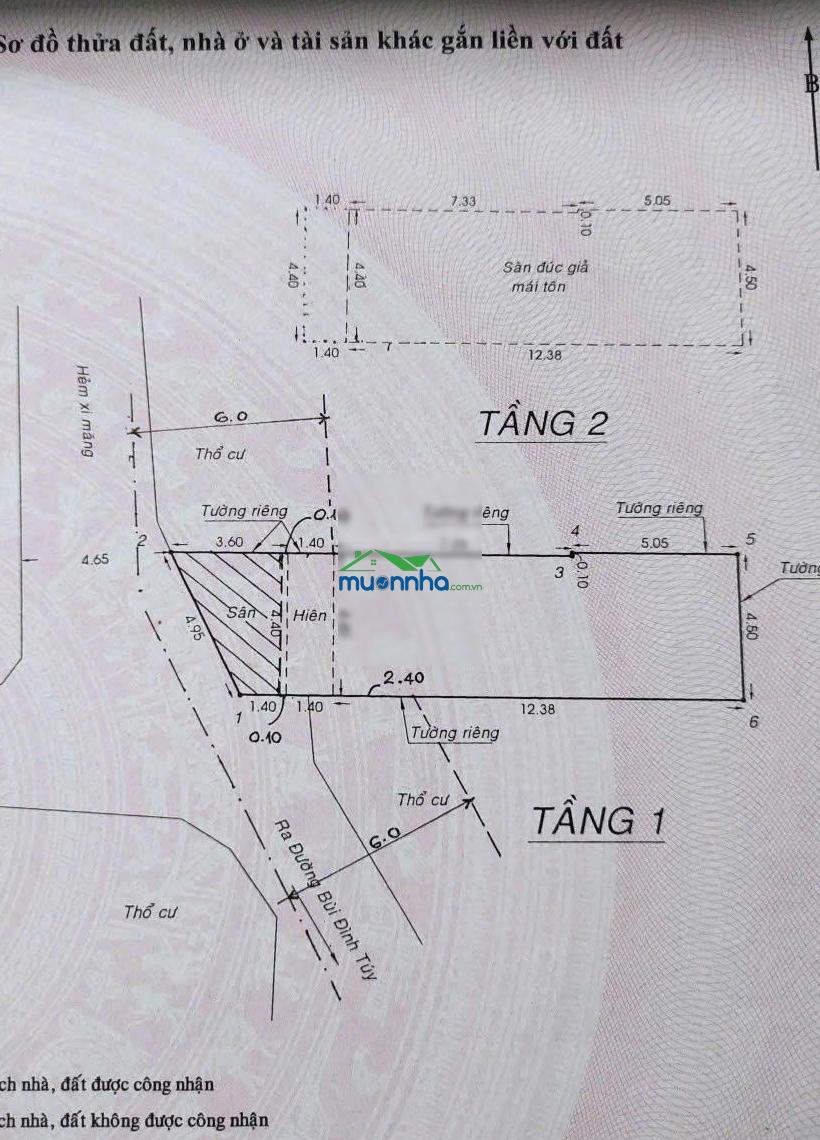 Hạ liền 1 tỷ để bán gấp trong tháng căn nhà hẻm 7m ngô đức kế - hẻm thông - dt: 4.5x14m. trệt, lầu.