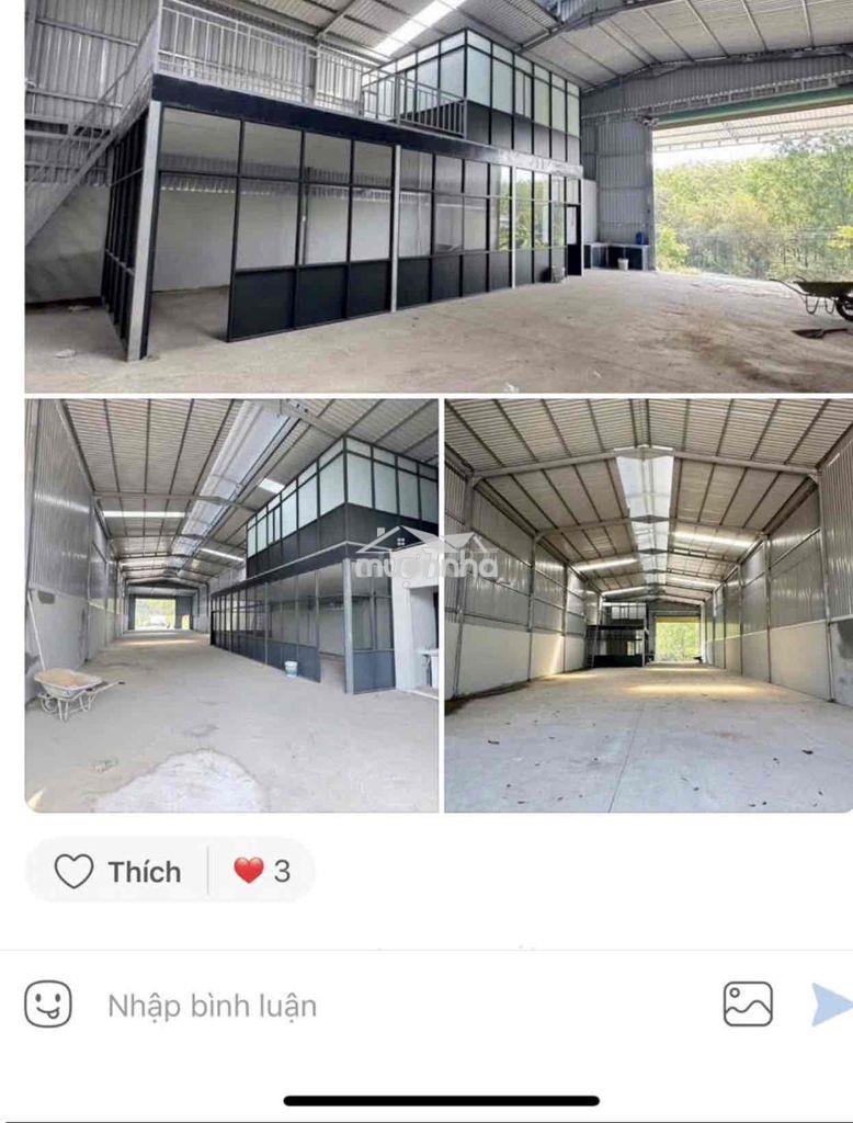 Cho thuê xưởng 770m mặt tiền kd sát thành phố mới kdc vsip2