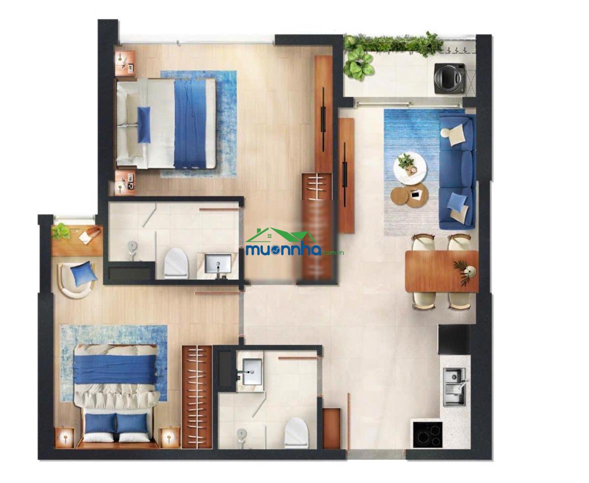 Dành cho nhà đầu tư - căn hộ monrei saigon 2pn 1,98 tỷ, chỉ thanh toán 235 triệu đến nhận nhà - 4