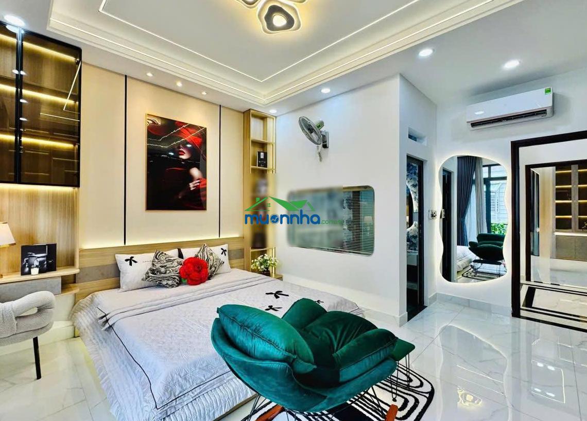 Siêu phẩm hẻm thông 7m phạm văn chiêu, p9, 5x17m, 3 lầu, 5 phòng 6wc có sân vườn