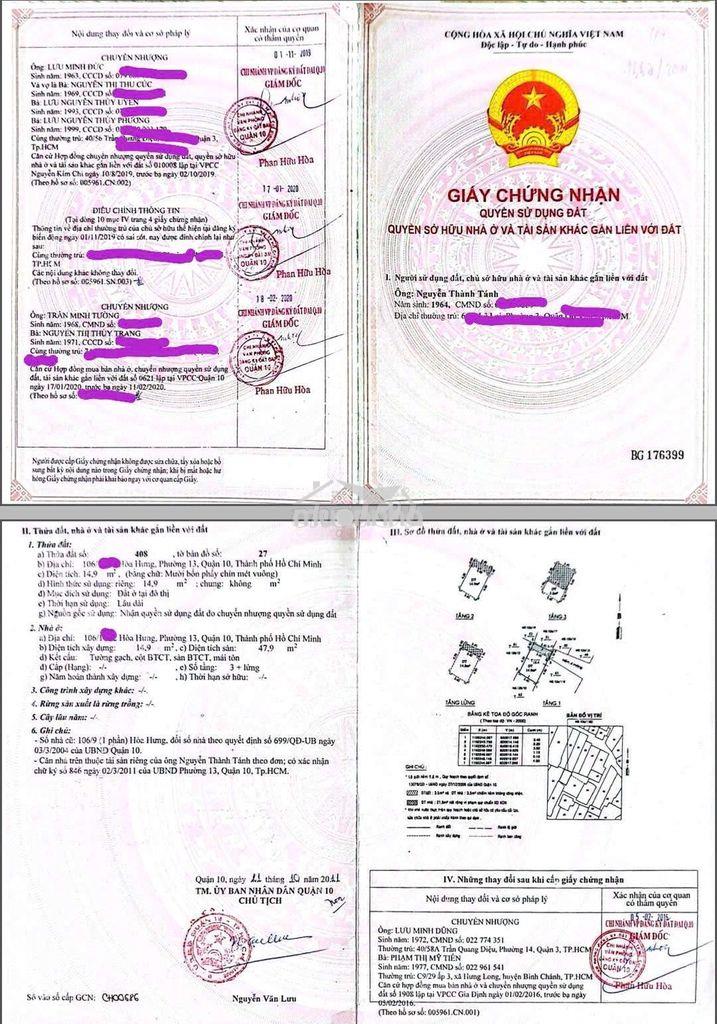 Bá.n nhà mới quận 10 – chỉ 4 tỷ