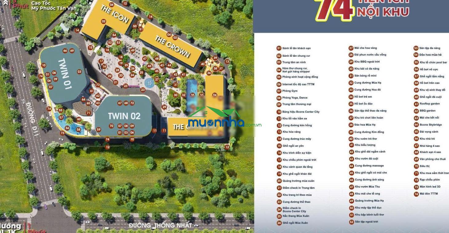 Hàng hiếm tại làng đại học bcons center city, 2,999 tỷ, 55m2, 2pn, 2wc, nội thất cao cấp cơ bản - 3