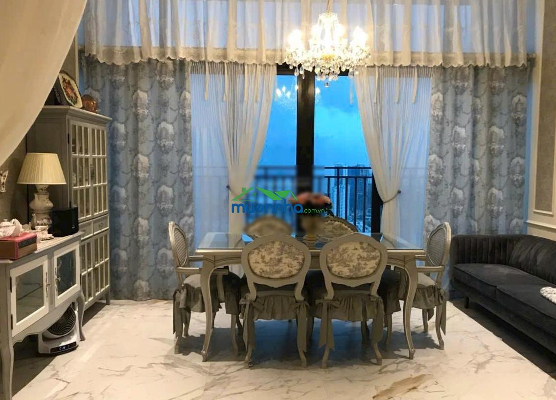 Cho thuê penthouse - sky villa the view q7, dt 304m2 1 sàn, nhà rất đẹp, view toàn cảnh tphcm