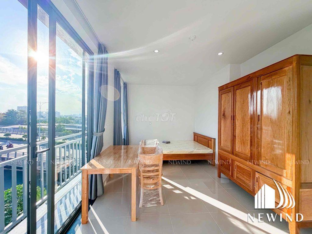 Studio bancon mới xây thoáng mát full nội thất gần lottemart - 4