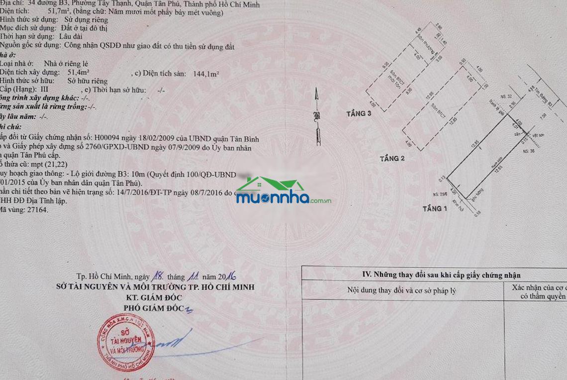 Chính chủ bán gộp 2 căn nhà liền kề (8m mặt tiền) số 34 + 36 đường b3, tây thạnh, tp. hcm - 4
