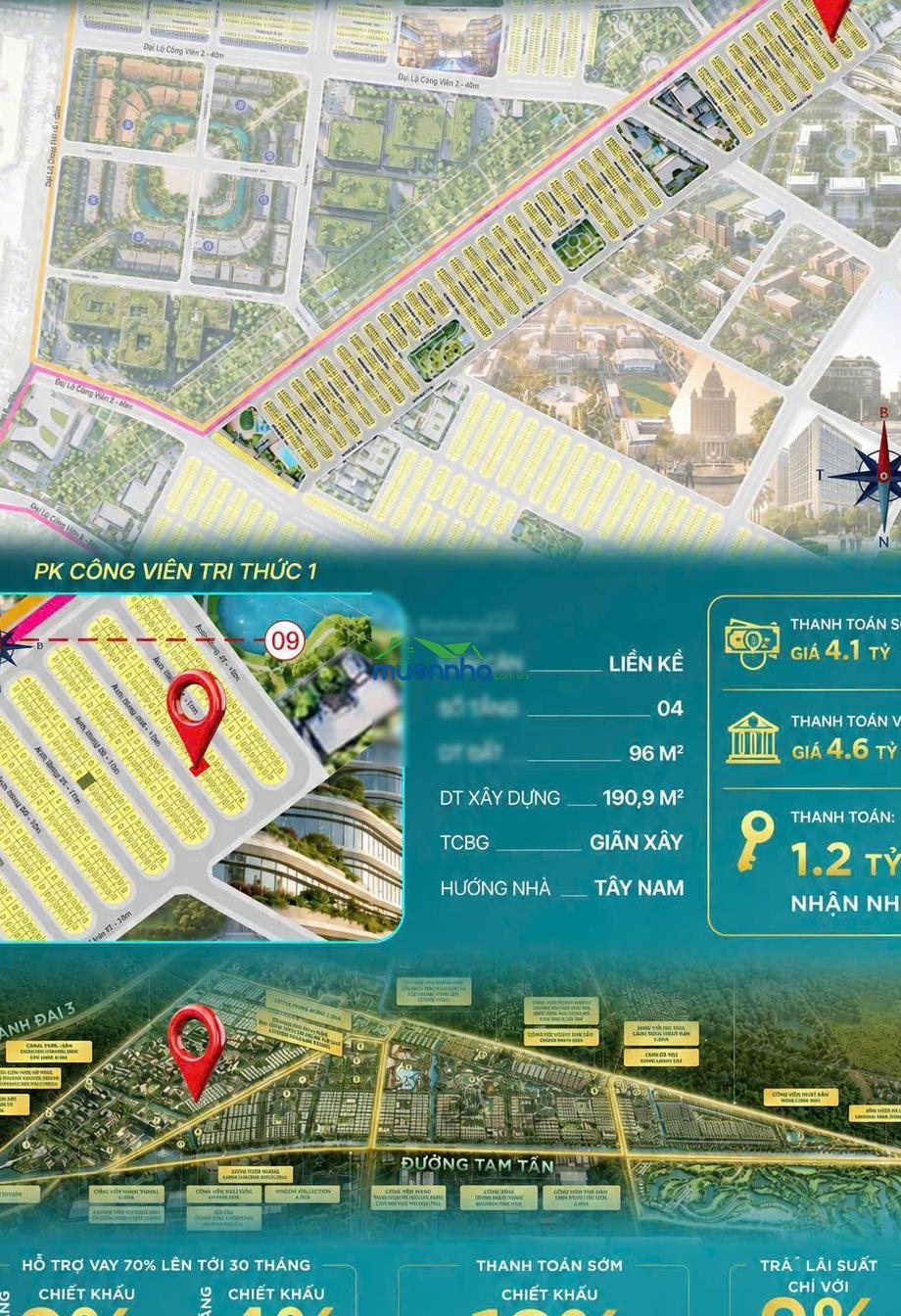 Nhà phố vin hóc môn - 4 tầng thanh toán 1.2 tỷ nhận nhà ở ngay - giá chỉ từ 4.1 tỷ căn - 2