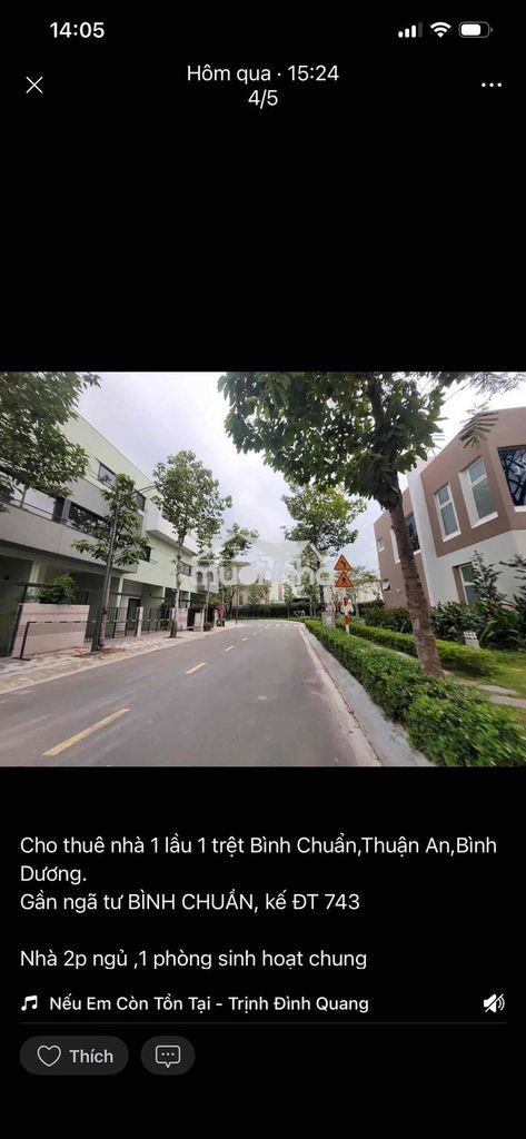 Nhà 1 lầu 1 trệt bình chuẩn,gần ngã tư bình chuẩn,sân xe hơi,đường 7m - 3