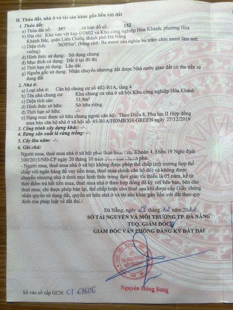 Bán gấp chung cư  b1a hoà khánh - 2
