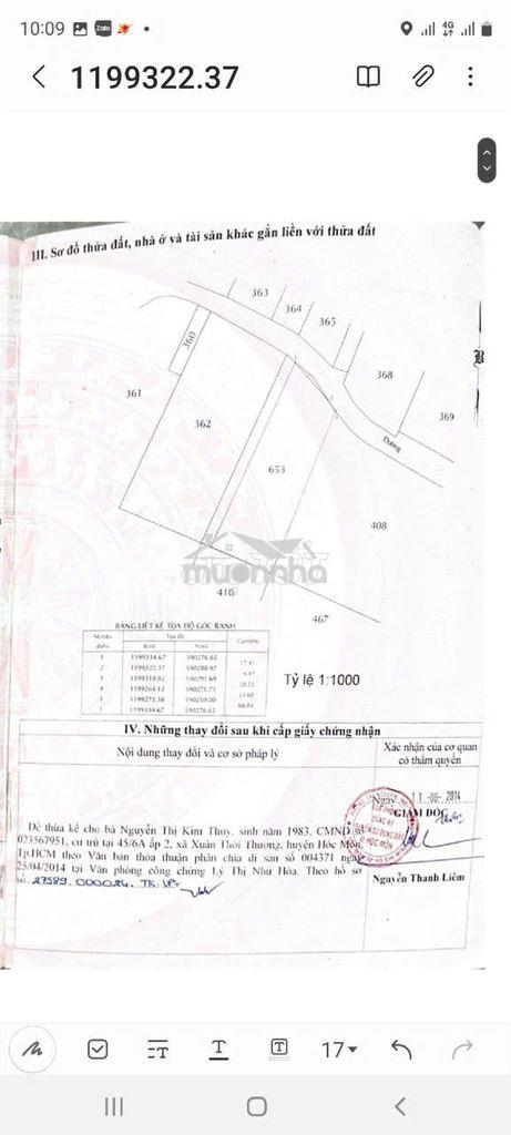 Bán đất mt xxt4(hà thị đồ mới) xã bà điểm dt 1.363m2 giá 11 tỷ - 3