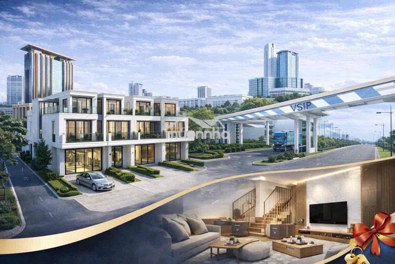 Nhà ở xã hội 1 trệt 1 lầu 1 lửng - vsip2 . khu compound - haven living