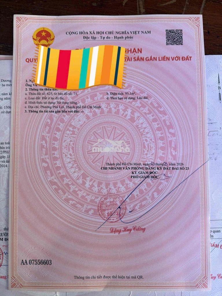 Bán nhà gần trường học tại phú hoà, đường 5m thổ cư full