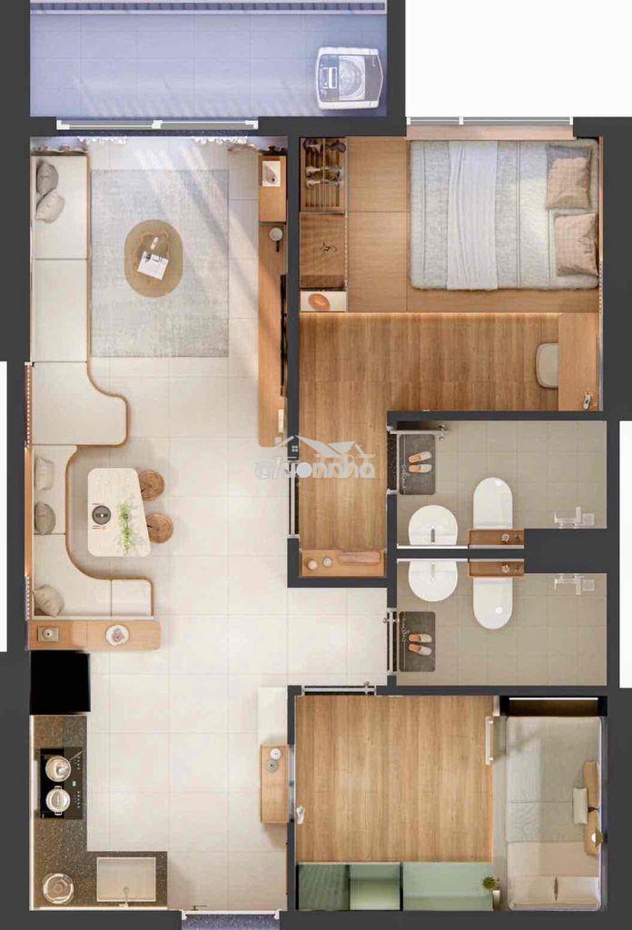 🔥 Bcons newsky | 2pn 2wc | 55m² | chỉ 2,95 tỷ đã bao vat