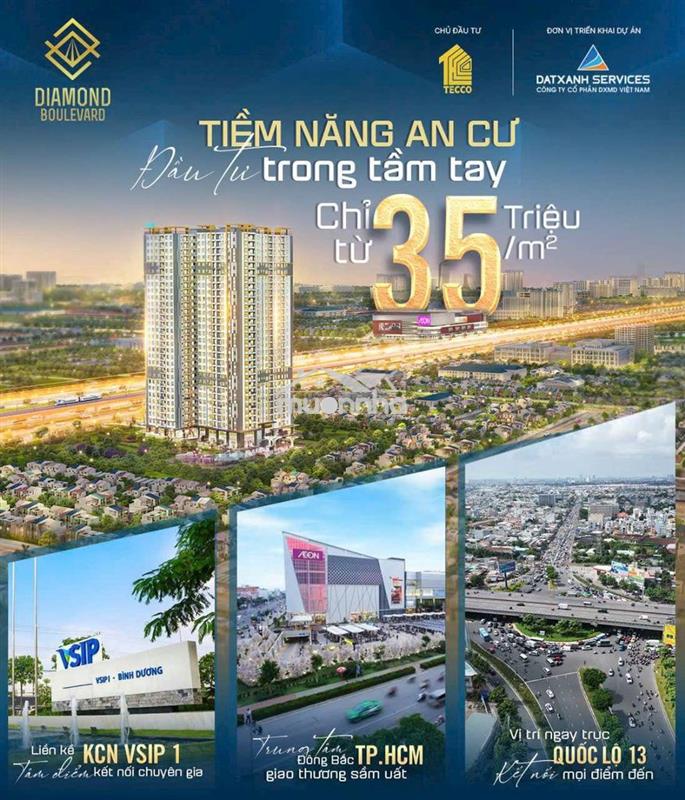 Dimond boulevard thuận an - giỏ hàng cđt chỉ từ 1.35 tỷ/ căn 1pn
