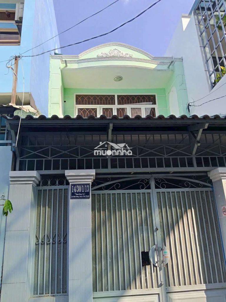 Cho thuê nhà đường phạm hùng c1 dt.4m×20m } 1 lầu 2 phạm 1toilet hẽm4m