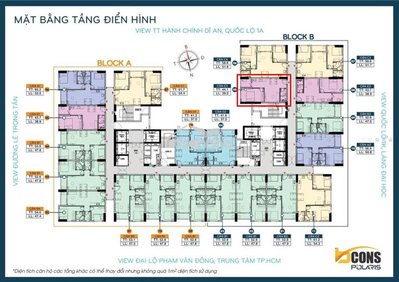 [Chính chủ] bán căn hộ tầng cao nhất (penthouse mini) - bcons polaris