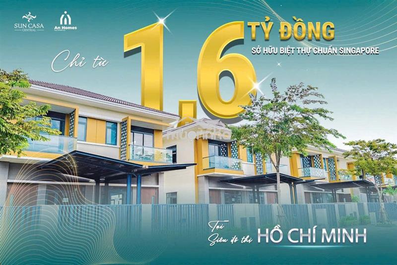 Biệt thự song lập sun casa central – chỉ 1.6 tỷ nhận nhà, cho thuê