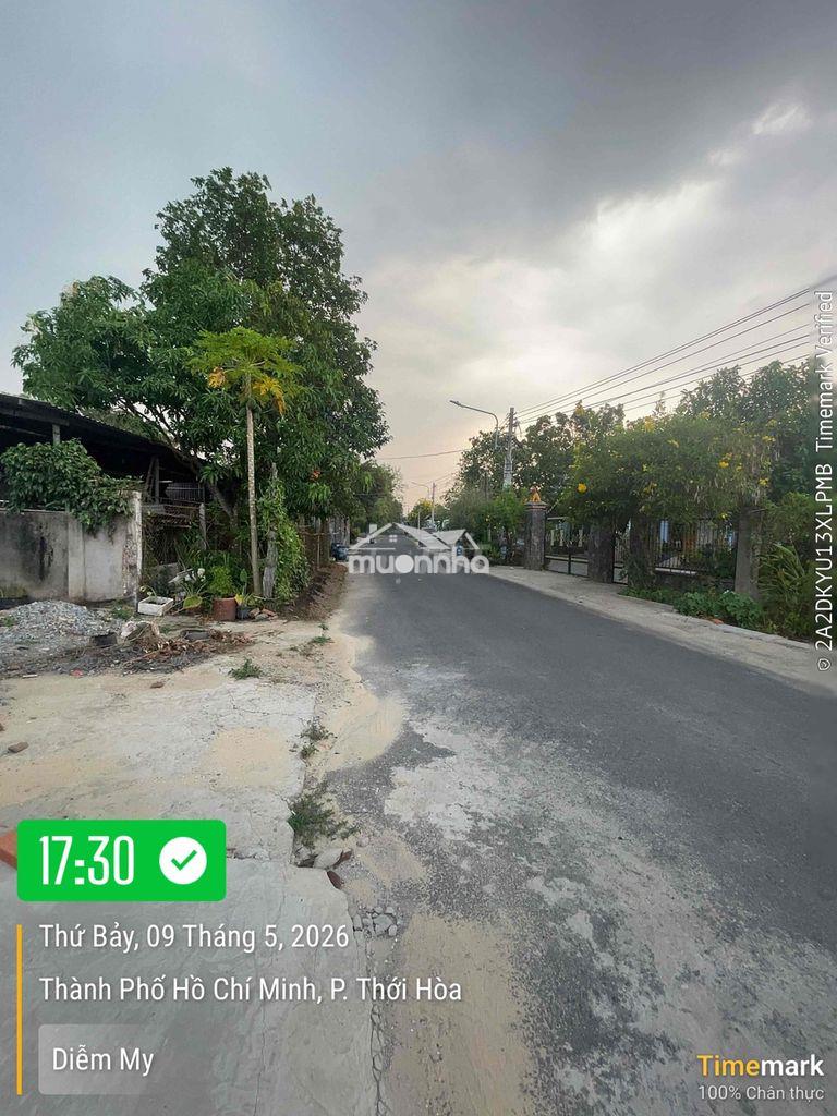 Nhà đã hoàn thành, sau lưng cây xăng thới hoà, bến cát 100m2 2ti280 - 2