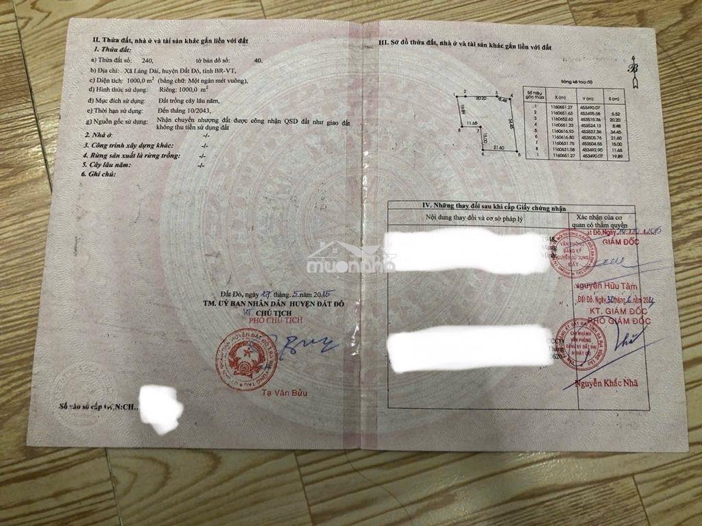 [Chính chủ] cần bán đất bà rịa - vũng tàu; 1,3 triệu/m2 - 3