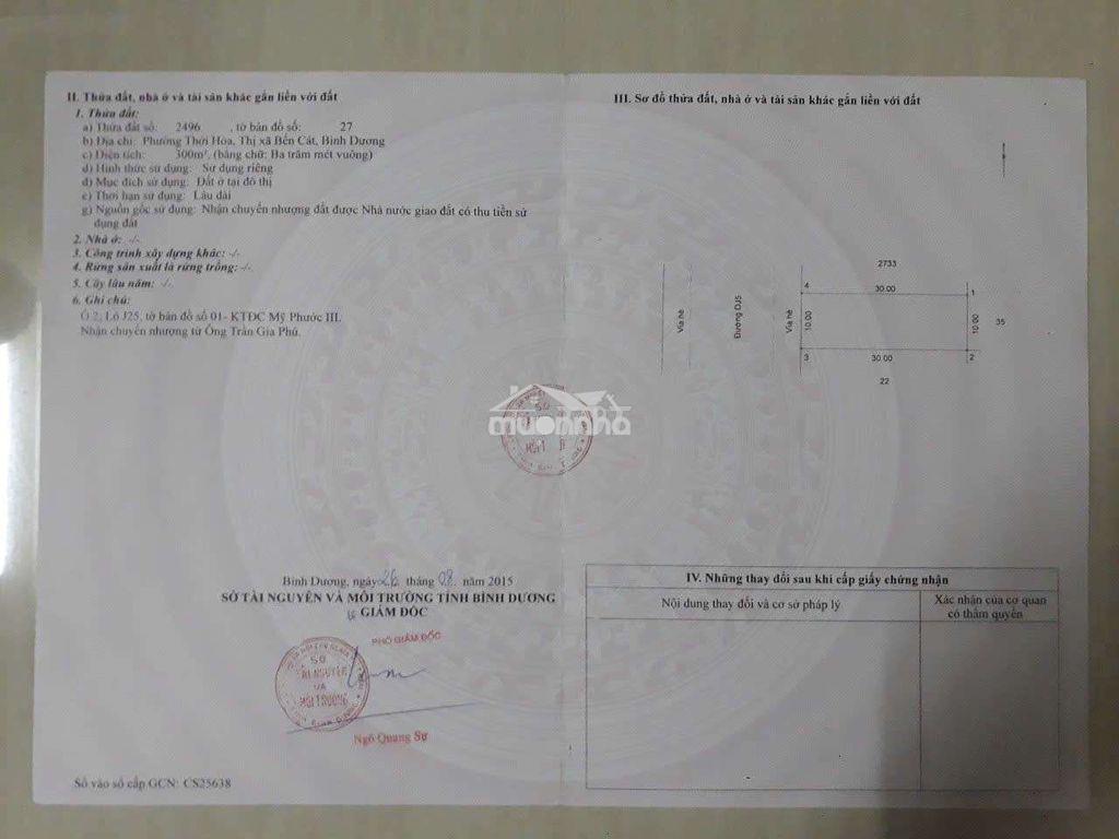 Chính chủ, cần bán 300m, đường dj5,mp3,bến cát,hcm - 2