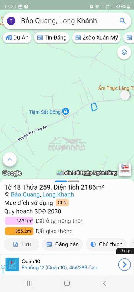 Bán lô đất vườn mt đường nhựa - 2
