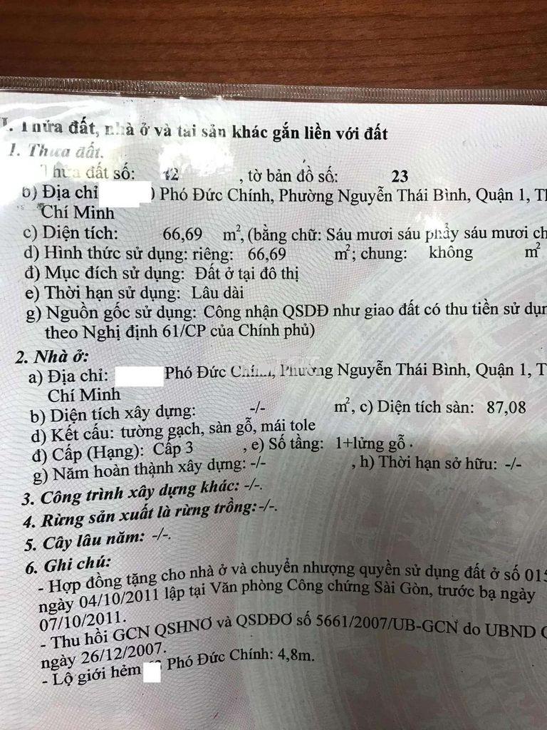 Nhà khu trung tâm gần chợ bến thành  - 2