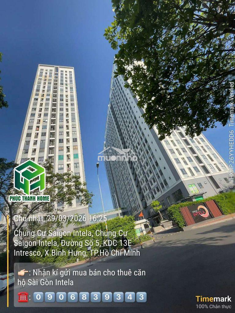Chính chủ bán căn hộ saigon intela giá chỉ 2,08tỷ đã bao trọn thuế phí
