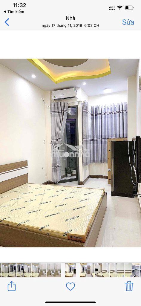 Cho thuê phòng mặt tiền lầu 2 thoáng mát , hẻm cụt nên rất an ninh
