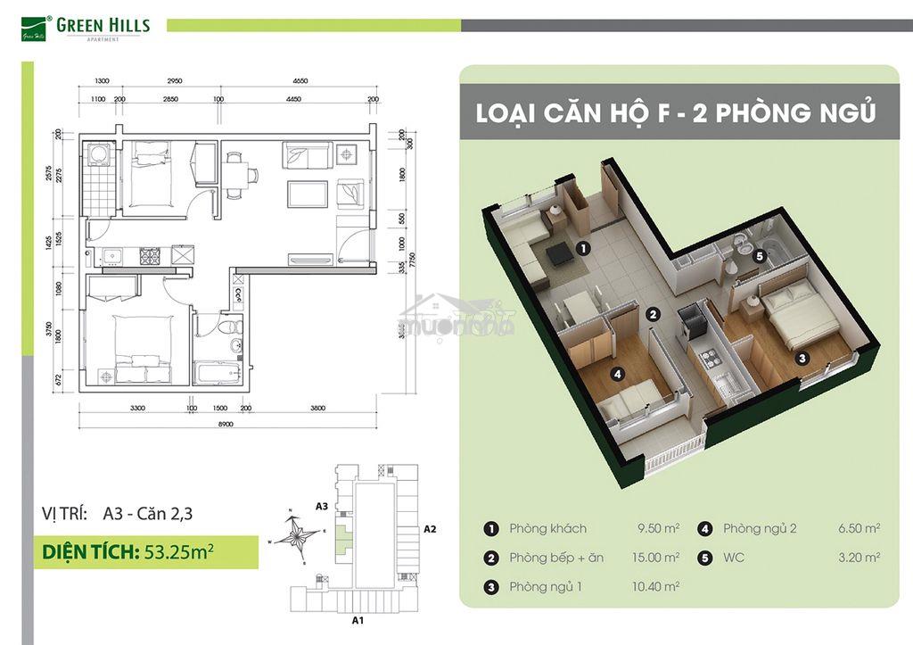 Căn hộ green town có sổ riêng 49m/ 1pn/ 2.3tỷ 98m/ 3pn/ 3.5tỷ ht vay - 4