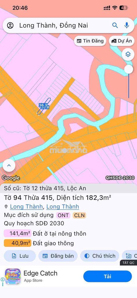 Bán đất mặt tiền đường cầu xe xã lộc an long thành