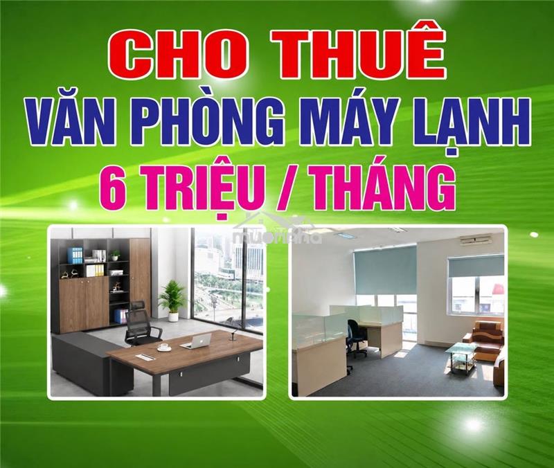 Cho thuê văn phòng máy lạnh - phòng mặt tiền đường lớn - gần hd2, kvc