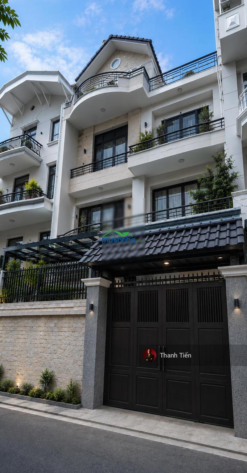 Bán nhà đẹp 4 tầng 8x16m. hđt 60tr/tháng. hẻm vip đường hồng hà, khu công chức - 27 tỷ thương lượng