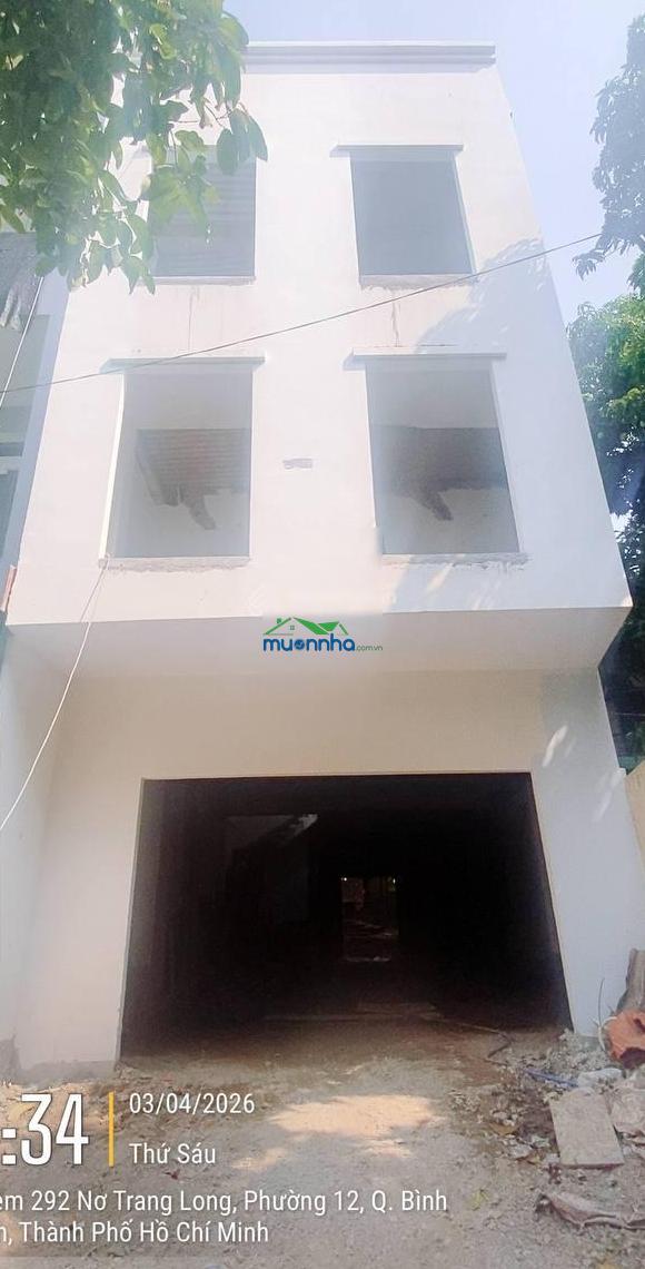 Bán nhà hẻm 292 nơ trang long, phường bình thạnh, tp.hcm