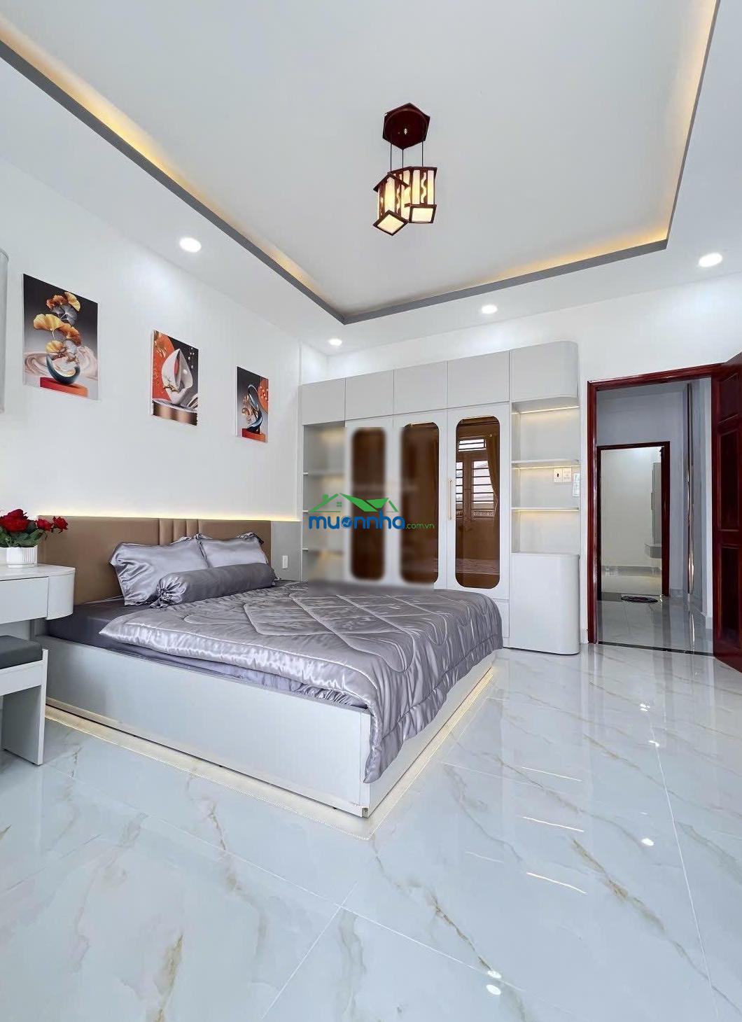 Nhà 4 tầng mới - hẻm 6m - 5 phòng ngủ - hẻm thông không ngập - dtsd 130m2 - giáp quận 7 - 3