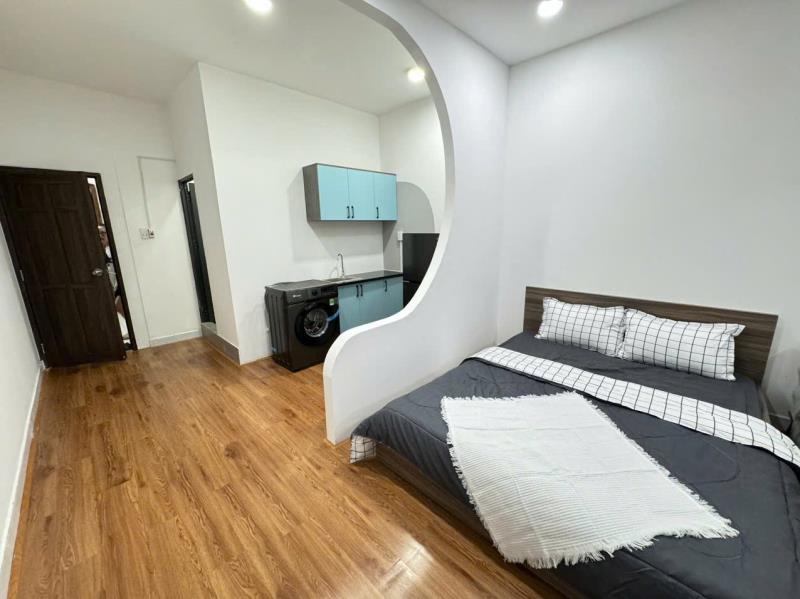 Cho thuê căn hộ studio nguyễn gia trí – ban công, tách bếp, siêu rộng máy giặt riêng , gần hutech quận bình thạnh  - 4