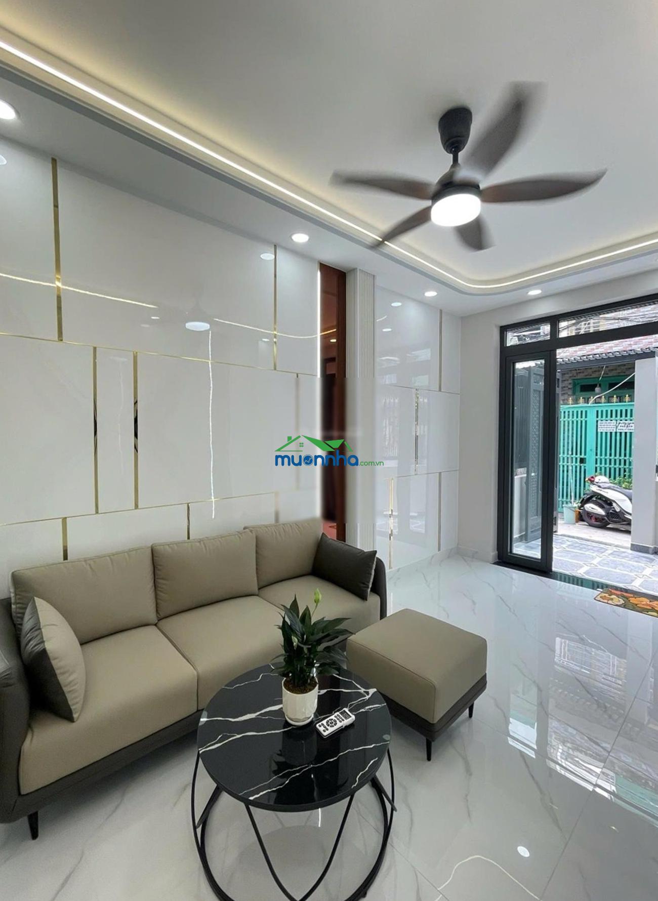 Nhà trệt 2 lầu mới đẹp hẻm 3m minh phụng quận 6 giá 5.6 tỷ bớt lộc - 4