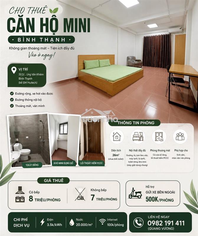 Số lượng phòng ít, riêng tư - ngay giữa đường ung văn khiêm