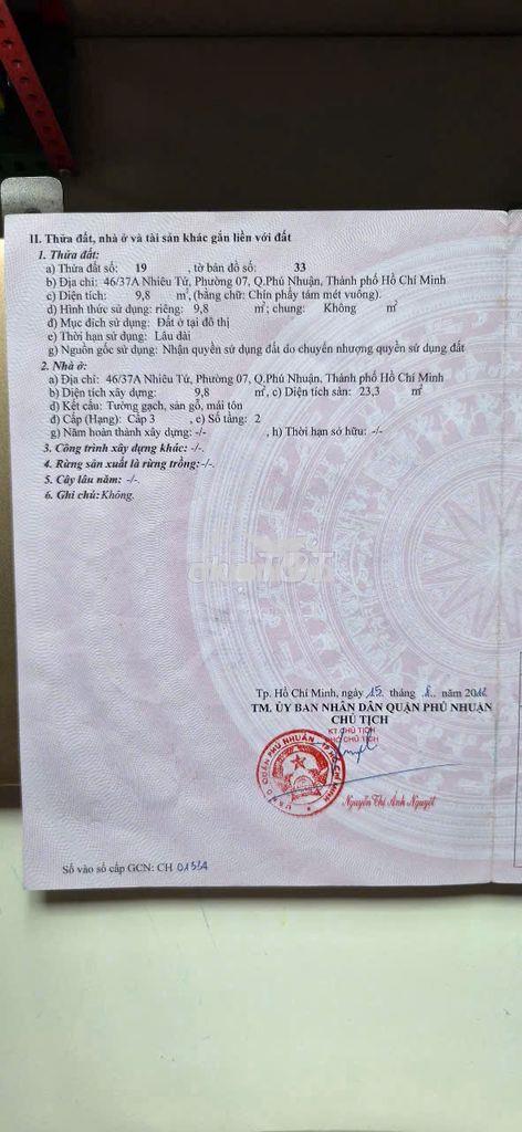 Bán nhà hẻm có sổ hồng riêng trung tâm phú nhuận phan xích long - 2