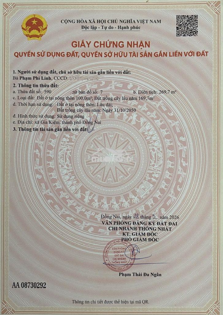 Cần bán lô đất thổ cư, sau nhà thờ thanh sơn - 3