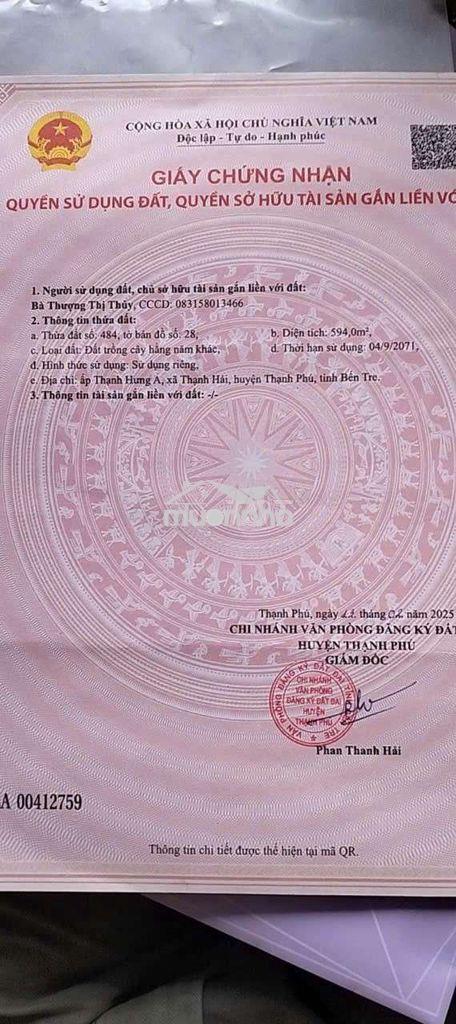 Bán đất có sẵn nhà cấp 4
