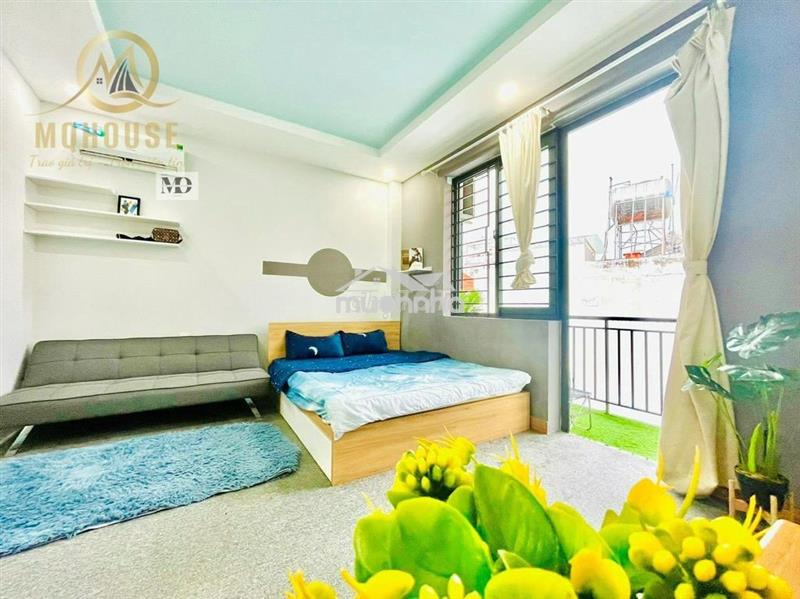 Cho thuê chdv 1pn quận 1, tách bếp, ban công,full nt, thang máy, 10tr5